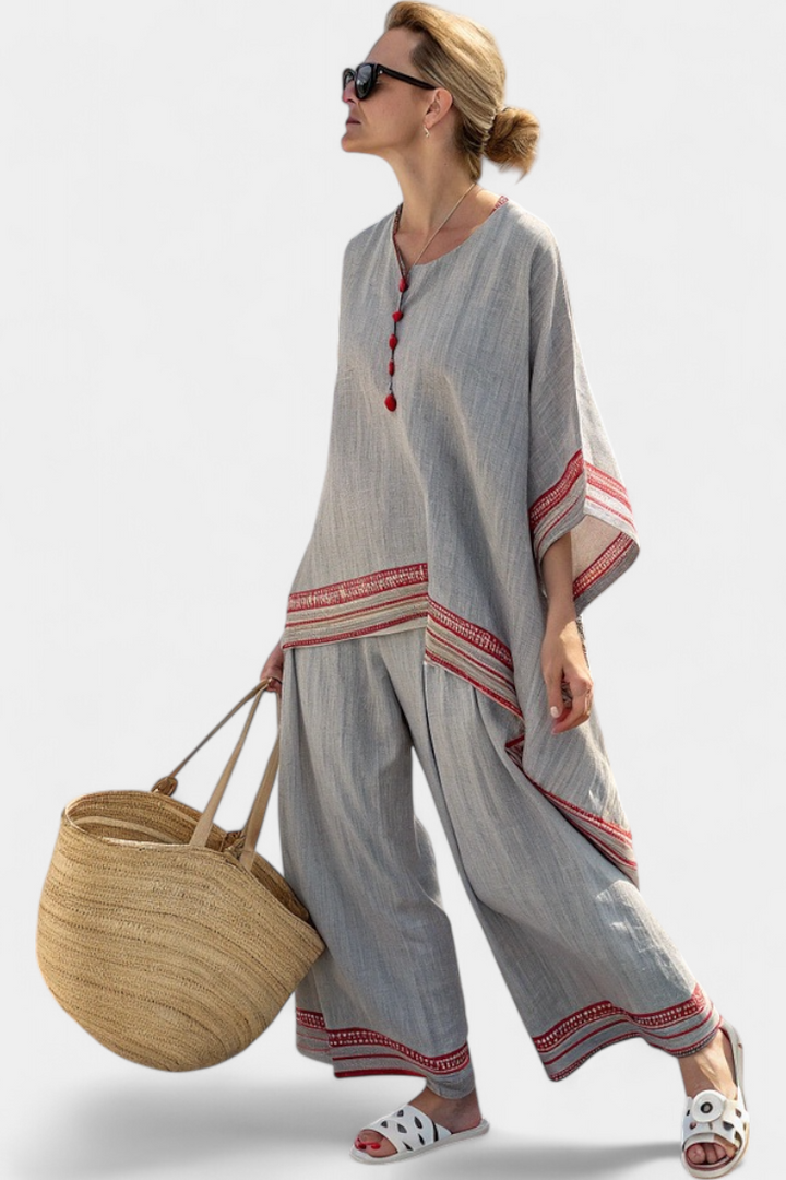 Nora | Ensemble en lin doux et contrasté