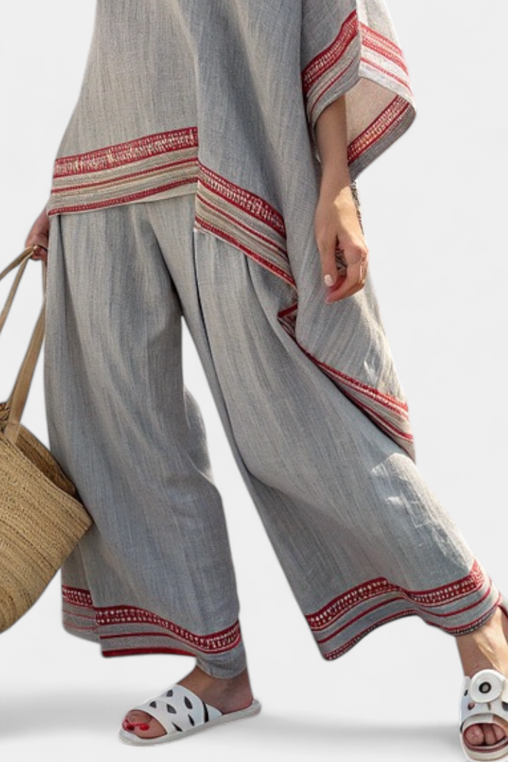 Nora | Ensemble en lin doux et contrasté