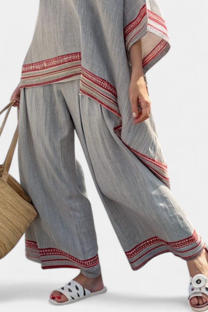 Nora | Ensemble en lin doux et contrasté