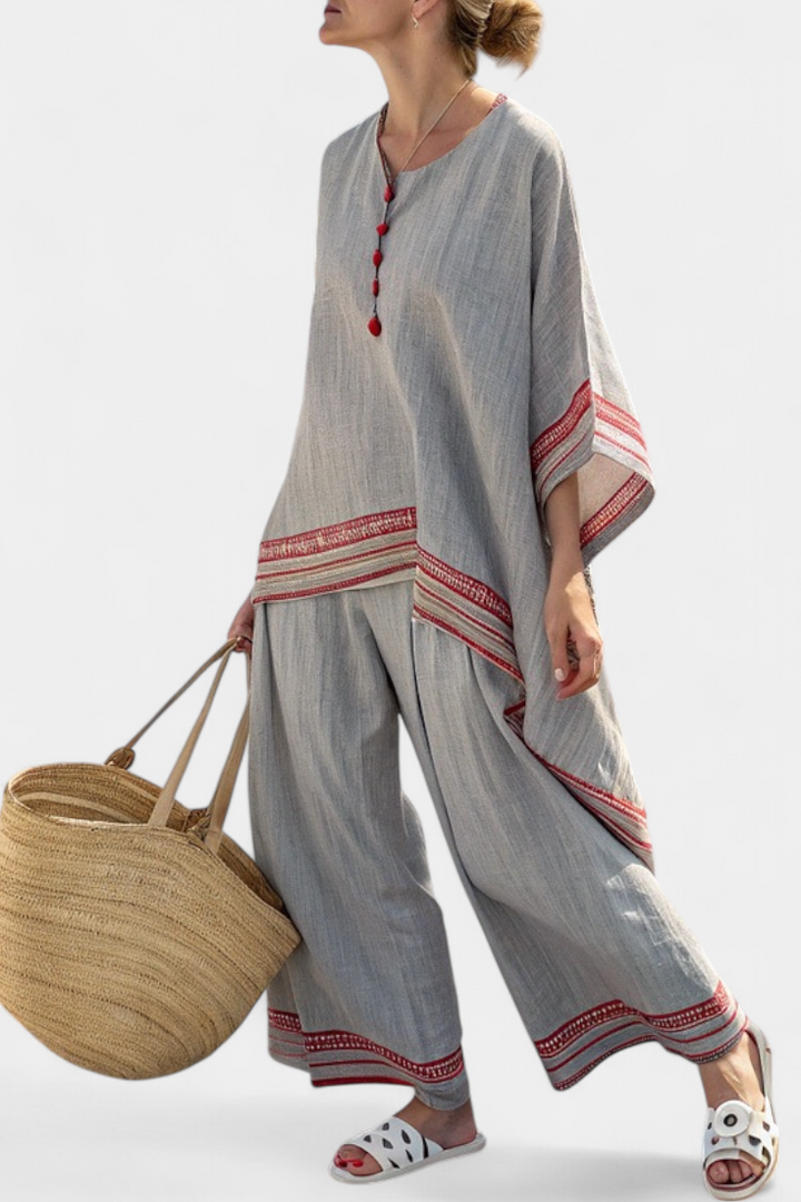 Nora | Ensemble en lin doux et contrasté