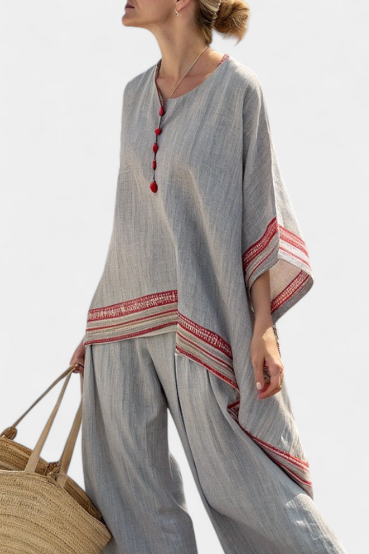 Nora | Ensemble en lin doux et contrasté